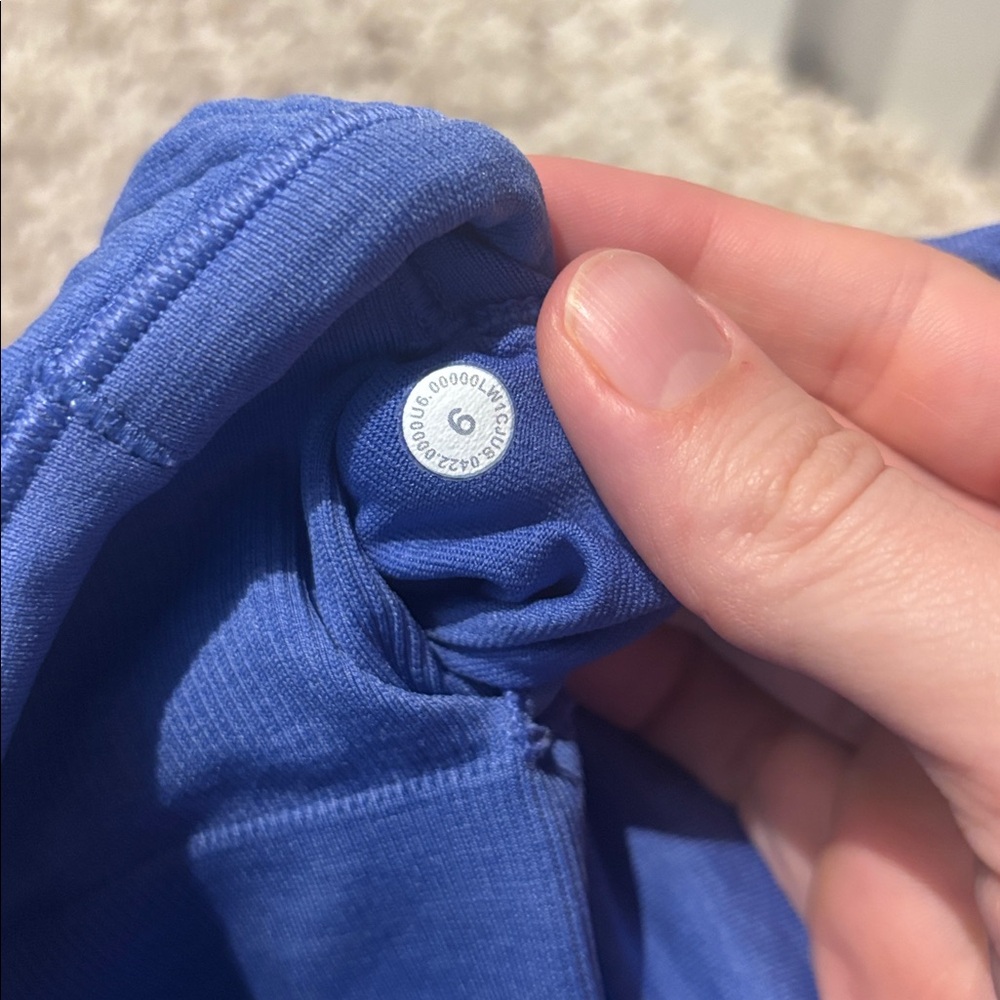 Lululemon Ebb to Street Cropped Racerback Tank Top Indigo W1CJUS - Picture 3 of 3